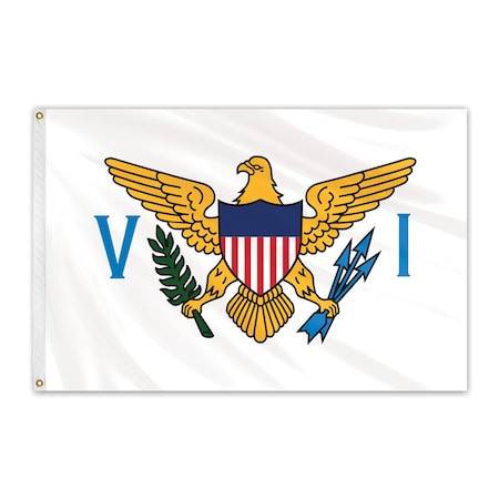 Global Flags Unlimited Virgin Islands Outdoor Nylon Flag 12"x18" 200788